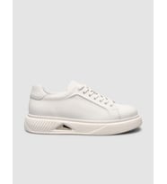 %100 Nubuk Deri Beyaz Erkek Sneaker
