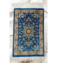 İpek halı El dokuması 27x43 El halısı %100 ipek Saf ipek