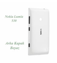 Nokia Lumia 530 Arka Kapak Batarya Pil Kapağı Beyaz