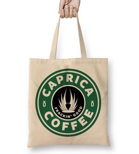Caprica Coffee Frackin Good Battlestar Galactica Starbucks Bez Çanta Uzun Saplı