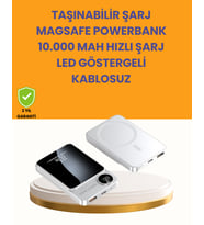 20W PD ve 15W Manyetik Kablosuz Şarj Destekli Taşınabilir Powerbank
