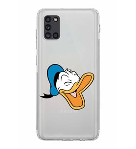 Samsung Galaxy A31  Kamera Korumalı  Kapak Donald Duck Tasarımlı  Şeffaf Kılıf