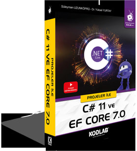 KODLAB YAYIN PROJELER İLE C 11 ve EF CORE 7.0 (Siyah - Beyaz)