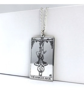Kişiye Özel Tarot (Hanged Man) Asılmış Adam Gümüş Kolye