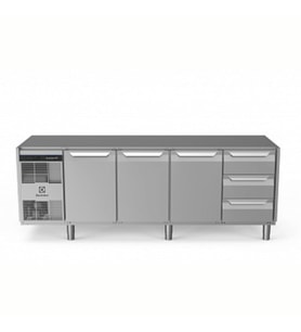 Electrolux Professional Endüstriyel Soğutmalı Tezgah, "heavy Duty", Aısı304, Üst Tablasız, -2°/+10°c, Dijital, Tropikal - 590 Lt, 3 Kapılı + 3x? Çekmeceli EH4H7AAAC