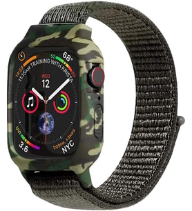 Apple Watch Series 5 40mm Kordon Camouflage Armor Pro Koyu Yeşil
