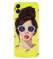 Samsung Galaxy A04E Kılıf Resimli Desenli Baskılı Silikon Lollipop Woman 1416