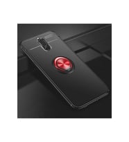 Huawei Mate 10 Lite Uyumlu Kılıf Zore Ravel Silikon Kapak (Siyah-Kırmızı)