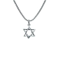 Minimal Pentagram Örme Zincir Kolye - Gümüş Kaplama - Erkek Kadın Kolye - No:1346