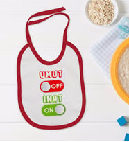 BK Kids Umut Off Tasarımlı Kırmızı Bebek Mama Önlüğü-1