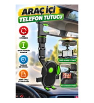 Dikiz Aynası ve Koltuk Başlığı Uyumlu Ayarlanabilir Telefon Tutucu