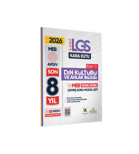 2026 LGS 8.Sınıf DİN KÜLTÜRÜ Karakutu MEB Çıkmış Soru Modülü Video/PDF Çözümlü Konu Konu Son 8 Yıl