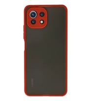 Mey İthalat® Mİ 11 Lite Kılıf Montreal Silikon Kapak - Kırmızı