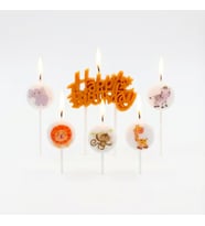 Happy Birthday Safari Hayvanları 5 li Mum