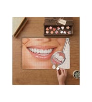 Sağlıklı Dişler - Gülüş Estetği Tasarımı 240 parça Ahşap Puzzle Ahşap Kutuda MP06495