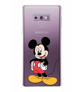Samsung Galaxy Note 9 Kapak Mickey Mouse Tasarımlı Şeffaf Silikon Kılıf