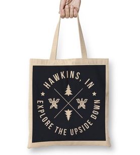 Stranger Things Explore The Upside Down Bez Çanta Uzun Saplı