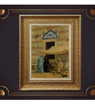 Gold Altın Kalın Çerçeveli Paspartulu Tablo s1889