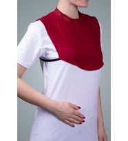 Bordo Tesettür Boyunluk Viskon Kumaş Yaka Dantelli 1004_16