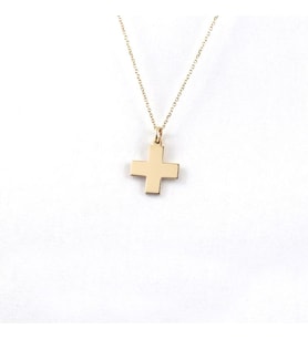 Kişiye Özel Minimalist Artı (+) Sembol Kolye 925K Gümüş (Gold)