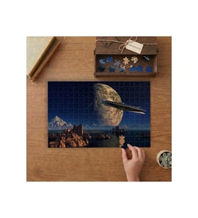 Manzara - Su - Kaya - Uzay Tasarımı 240 parça Ahşap Puzzle Ahşap Kutuda MP09126
