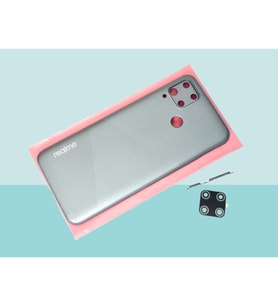 Tkgz - Oppo c15 FULL KASA Arka Kapak Batarya Kapağı - Gri