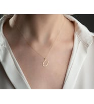 Kişiye Özel Minimalist At Nalı Kolye 925K Gümüş (Gold)