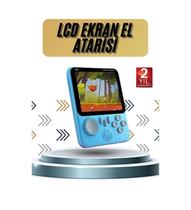 Mey İthalat® 3.5 İnç Mini Atari Taşınabilir Oyun Konsolu 666 Adet Retro Oyun