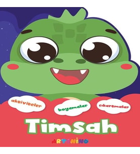 Şekilli Hayvanlar Serisi - Timsah Aktivite Boyama Çıkartma Kitabı