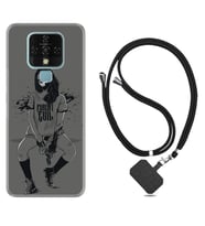 Tecno Camon 16 18P Pova Kılıf Boyun Askılı Silikon Purest Evil 1627