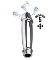 Paslanmaz Çelik Penis Görünümlü 5 Delikli  Temizlik Metal Lavman Duş Başlığı