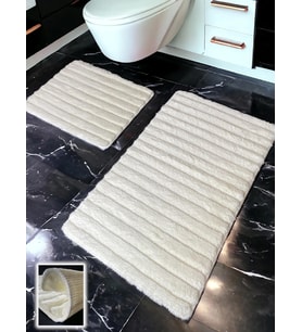 Shalta Ekru 2li Banyo Paspası (60x100 50x60 cm)