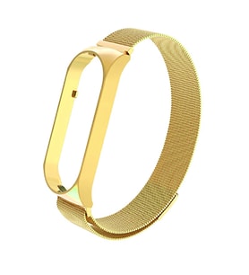 Xiaomi Mi Band 6 Uyumlu Kordon Hasır Metal Mıknatıslı Örgü Zore KRD-01 Kayış