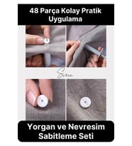 Pratik Yorgan ve Nevresim Kılıfı Sabitleme Aparatı Tutucu İğnesi Yastık Yatak Örtüsü Klipsi Seti