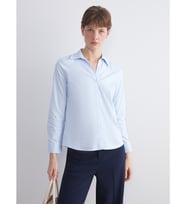 LCWAIKIKI Classic Mavi Poplin Kadın Gömlek