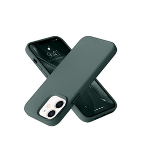 Iphone 12 Kılıf Nano Içi Kadife Silikon - Koyu Yeşil