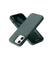 Iphone 12 Kılıf Nano Içi Kadife Silikon - Koyu Yeşil