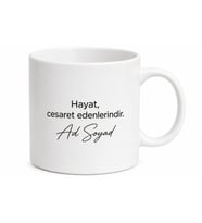 Modern Yazı Tipli Kupa Bardak Özel Tasarım Baskılı Kupa Hediye