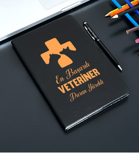 Kişiye Özel Veteriner Tasarımlı  Defter Ve Kalem Seti