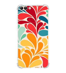 PrintiFy Huawei P Smart Uyumlu Retro Color 5 Baskılı Şeffaf Köşe Korumalı Antişok Kılıf