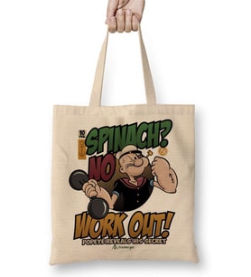 POPEYE WORK OUT Temel reis Bez Çanta Uzun Saplı