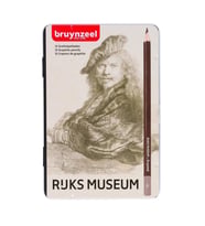Bruynzeel Rijks Museum Graphite Dereceli Karakalem Seti 12li Rembrandt Metal Kutu
