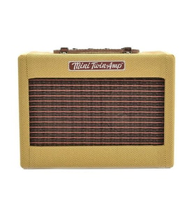 Fender 0234811000 Mini '57 Twin Tweed Pilli Elektro Gitar Amfisi Vintage Tweed Görünümü Gerçek Ahşap Kabin ve Distortion Efekti