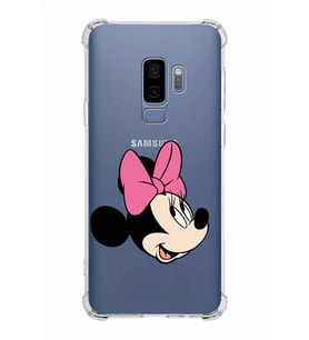 Samsung Galaxy S9 Plus  Köşe Korumalı Antişok Kapak Minnie Mouse Tasarımlı Şeffaf  Kılıf