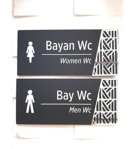 Soft Serisi Wc Yönlendirme Kapı İsimliği Seti