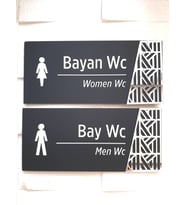 Soft Serisi Wc Yönlendirme Kapı İsimliği Seti