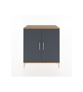 Hyperion Şifonyer 4 Raflı 2 Kapaklı 88x44x96 Çam-Antrasit