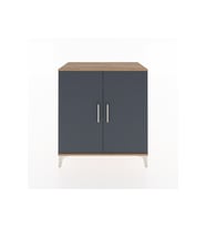 Hyperion Şifonyer 4 Raflı 2 Kapaklı 88x44x96 Çam-Antrasit