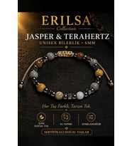 Sertifikalı Jasper Terahertz Bileklik - 6 MM Doğal Taş Unisex Ayarlanabilir - Doğal Stil (Çok Renkli)