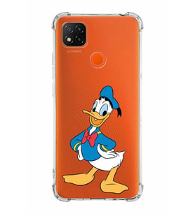 Xiaomi Redmi 9C Köşe Korumalı Antişok Kapak Donald Duck Tasarımlı Şeffaf  Kılıf